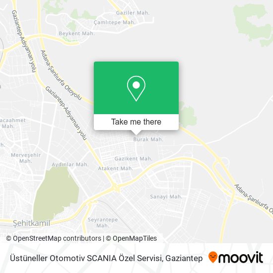 Üstüneller Otomotiv SCANIA Özel Servisi map