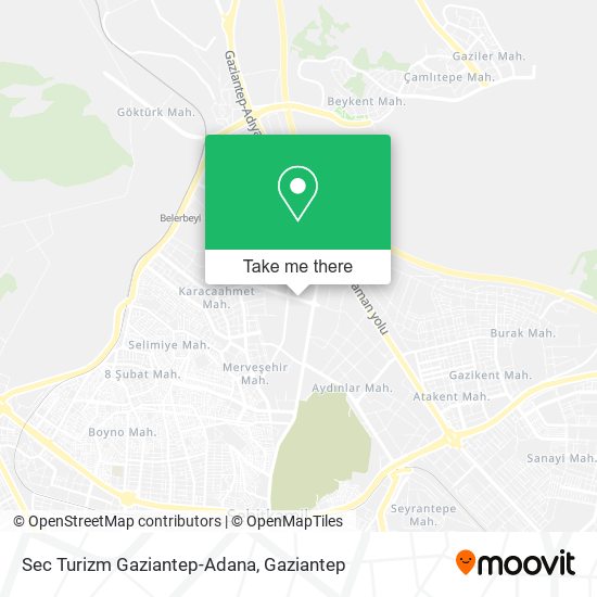 Sec Turizm Gaziantep-Adana map