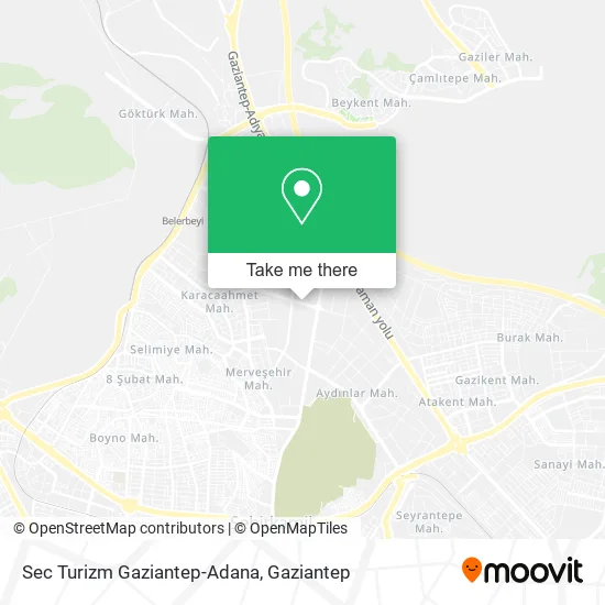 Sec Turizm Gaziantep-Adana map