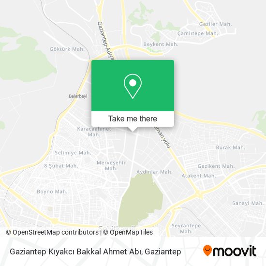 Gaziantep Kıyakcı Bakkal Ahmet Abı map