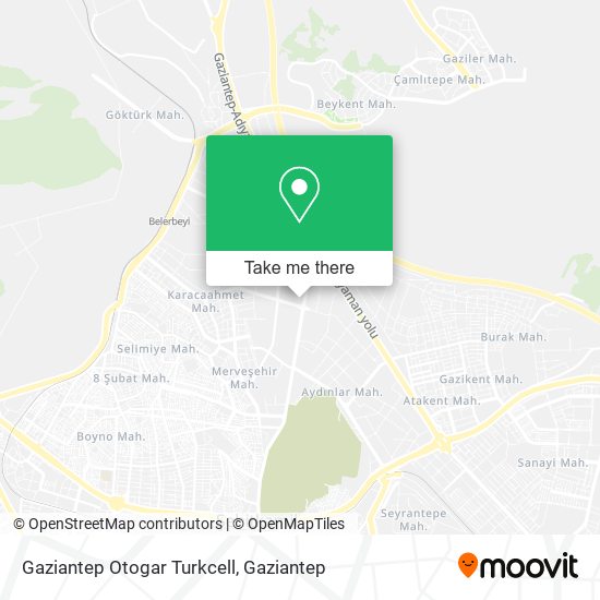 Gaziantep Otogar Turkcell map