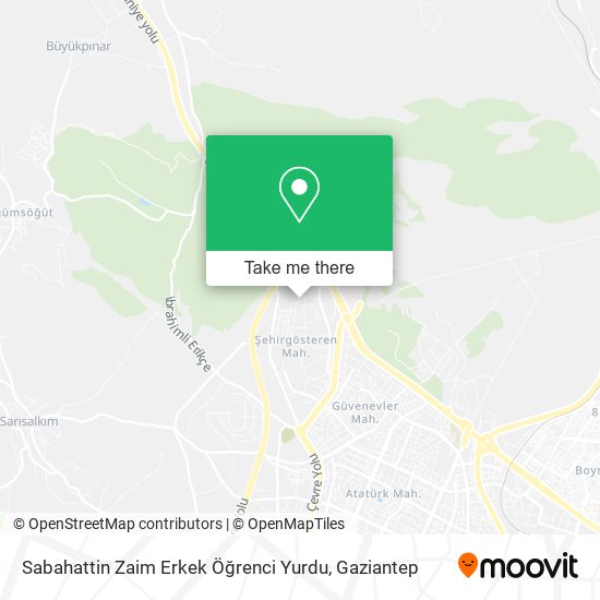 Sabahattin Zaim Erkek Öğrenci Yurdu map