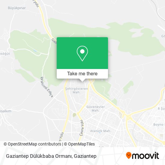 Gaziantep Dülükbaba Ormanı map