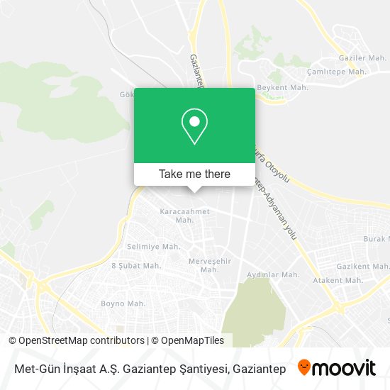 Met-Gün İnşaat A.Ş. Gaziantep Şantiyesi map