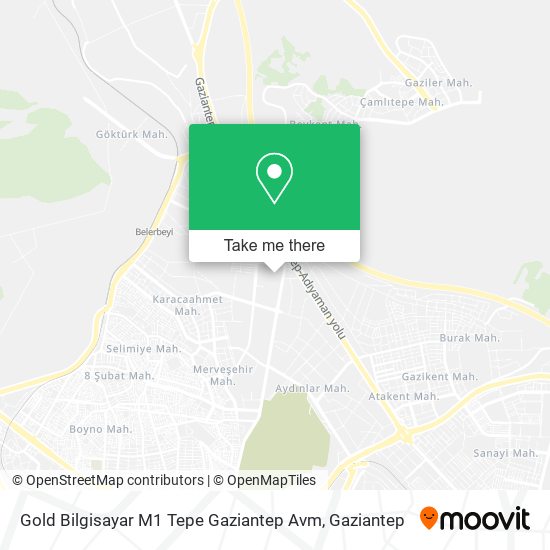 Gold Bilgisayar M1 Tepe Gaziantep Avm map