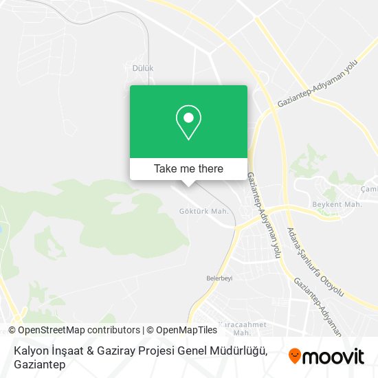 Kalyon İnşaat & Gaziray Projesi Genel Müdürlüğü map