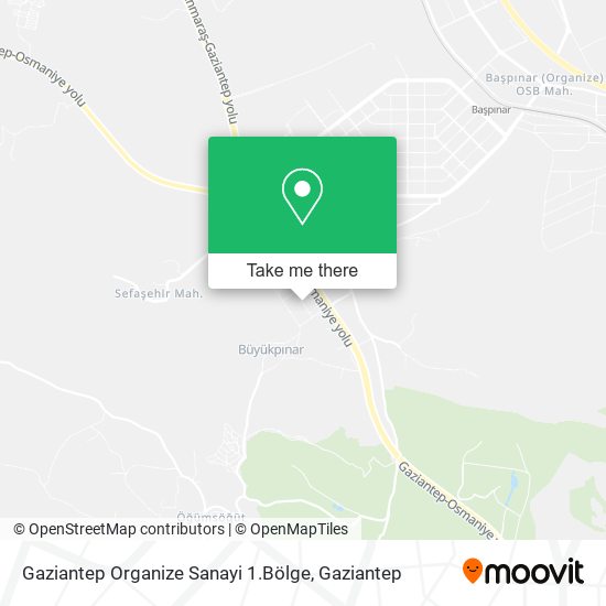 Gaziantep Organize Sanayi 1.Bölge map