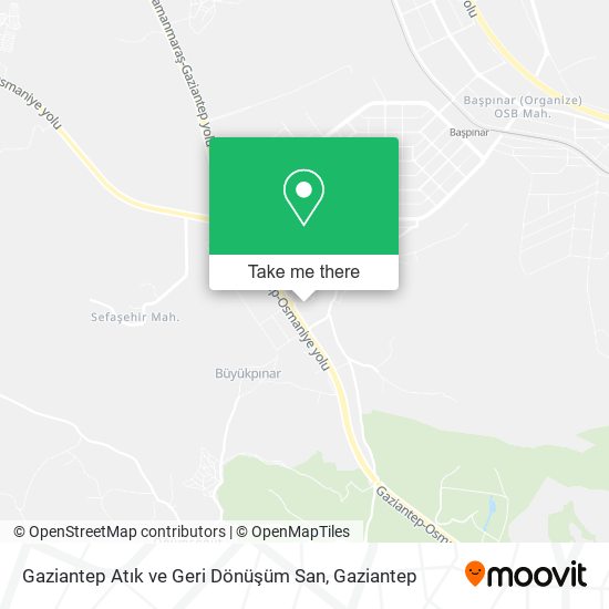 Gaziantep Atık ve Geri Dönüşüm San map