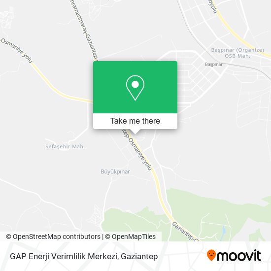 GAP Enerji Verimlilik Merkezi map
