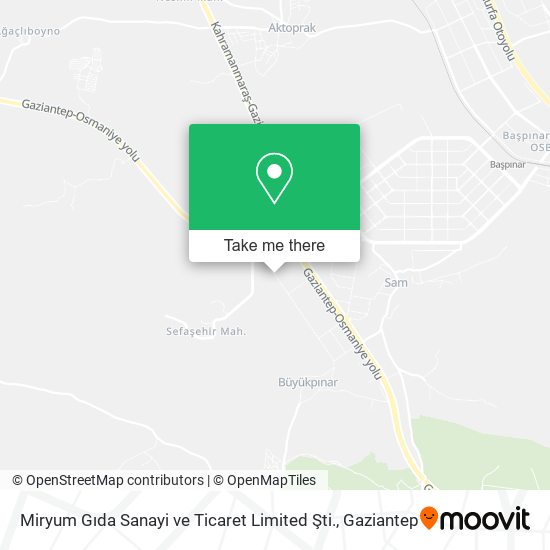 Miryum Gıda Sanayi ve Ticaret Limited Şti. map