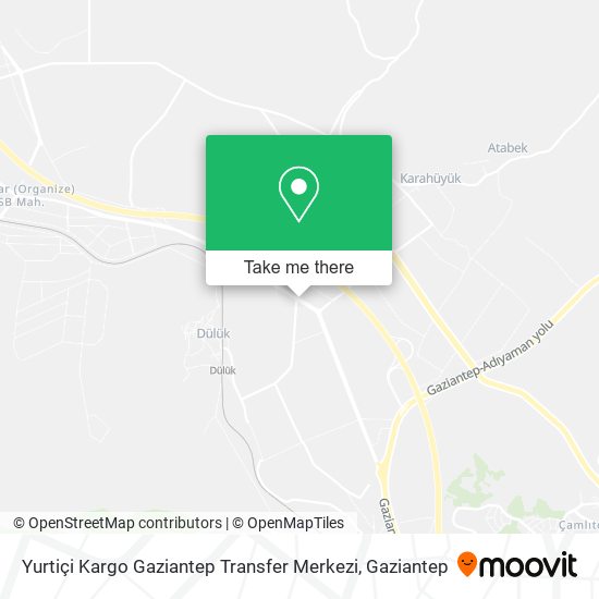 Yurtiçi Kargo Gaziantep Transfer Merkezi map