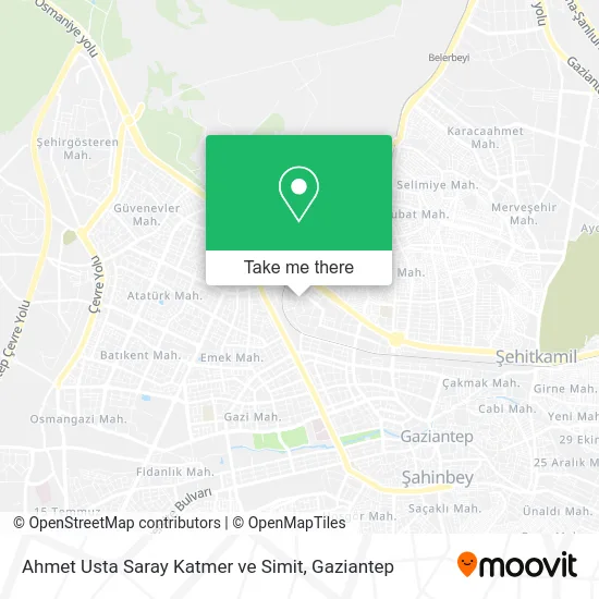 Ahmet Usta Saray Katmer ve Simit map