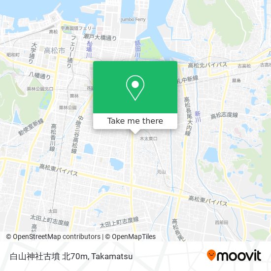白山神社古墳 北70m map
