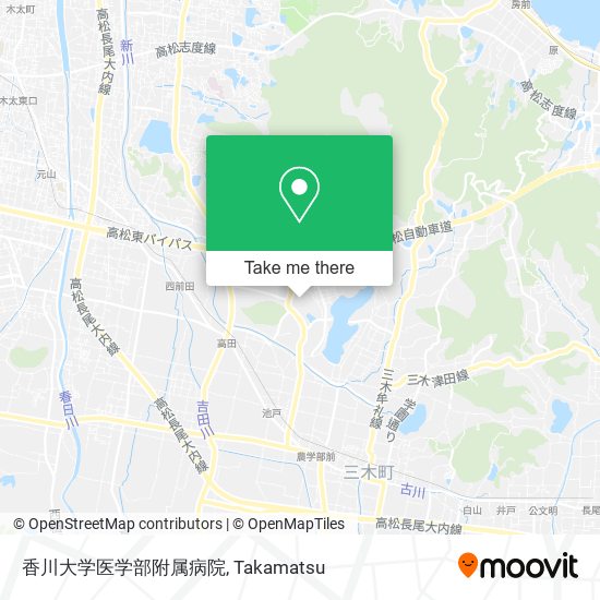 香川大学医学部附属病院 map