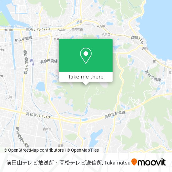 前田山テレビ放送所・高松テレビ送信所 map