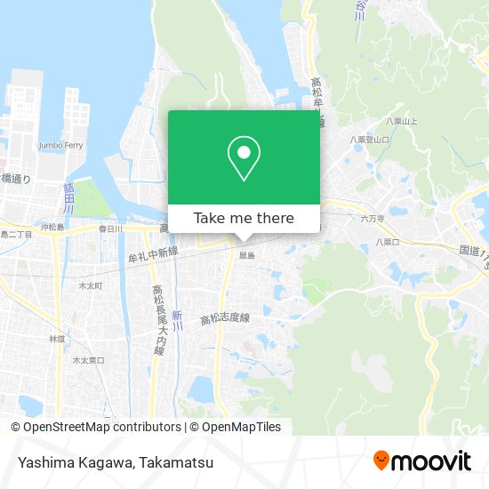 Yashima Kagawa map