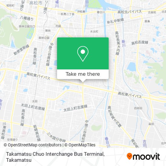 Takamatsu Chuo Interchange Bus Terminal map