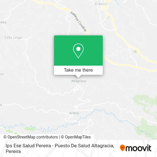 Mapa de Ips Ese Salud Pereira - Puesto De Salud Altagracia