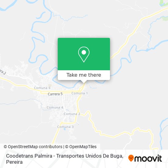 Mapa de Coodetrans Palmira - Transportes Unidos De Buga