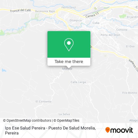 Mapa de Ips Ese Salud Pereira - Puesto De Salud Morelia