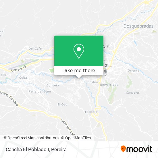 Mapa de Cancha El Poblado I