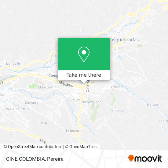 CINE COLOMBIA map