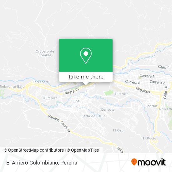 Mapa de El Arriero Colombiano