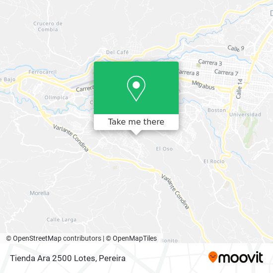 Tienda Ara 2500 Lotes map