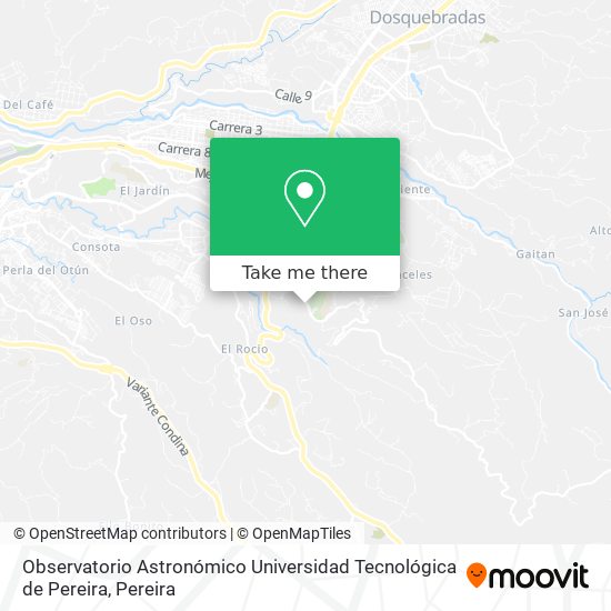 Mapa de Observatorio Astronómico Universidad Tecnológica de Pereira