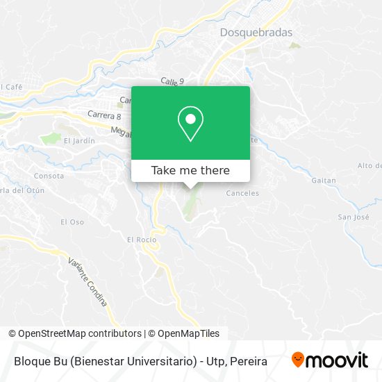 Mapa de Bloque Bu (Bienestar Universitario) - Utp