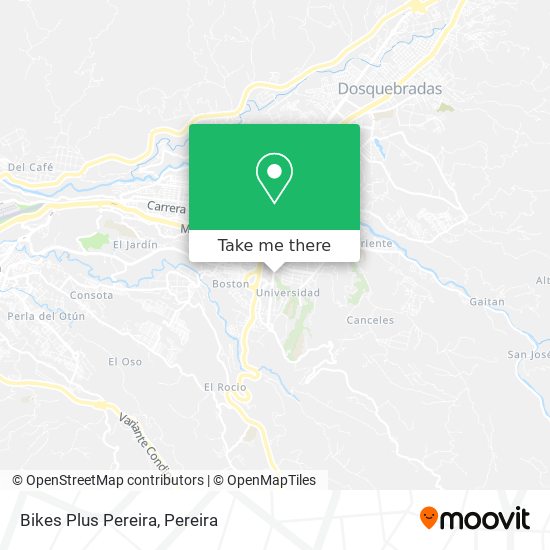 Bikes Plus Pereira map