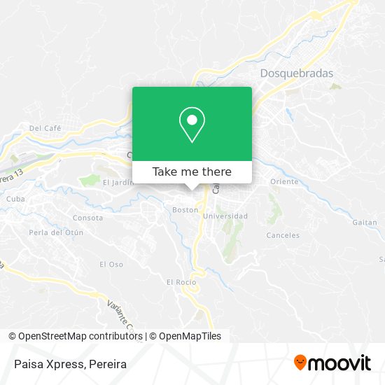 Mapa de Paisa Xpress