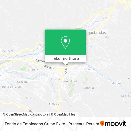 Mapa de Fondo de Empleados Grupo Exito - Presente