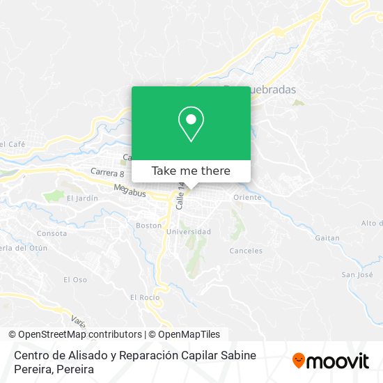 Mapa de Centro de Alisado y Reparación Capilar Sabine Pereira