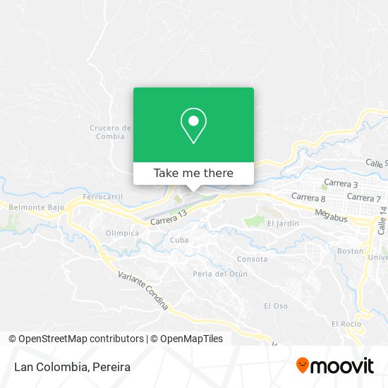 Mapa de Lan Colombia