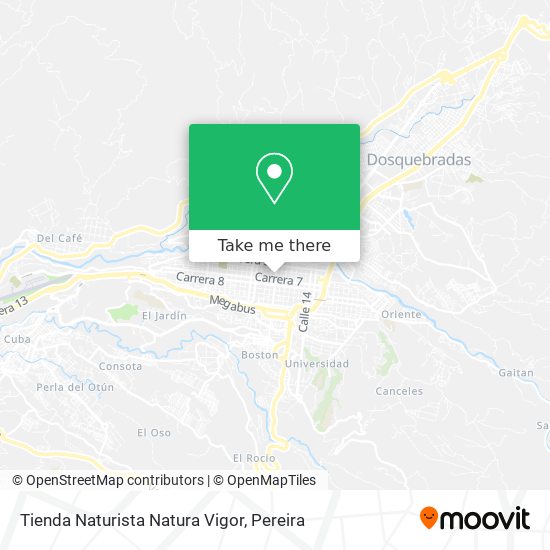 Mapa de Tienda Naturista Natura Vigor