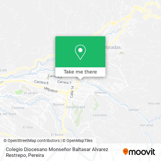 Mapa de Colegio Diocesano Monseñor Baltasar Alvarez Restrepo
