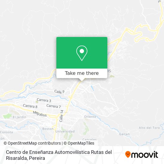 Mapa de Centro de Enseñanza Automovilística Rutas del Risaralda