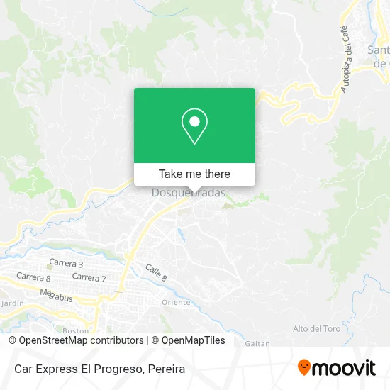 Car Express El Progreso map