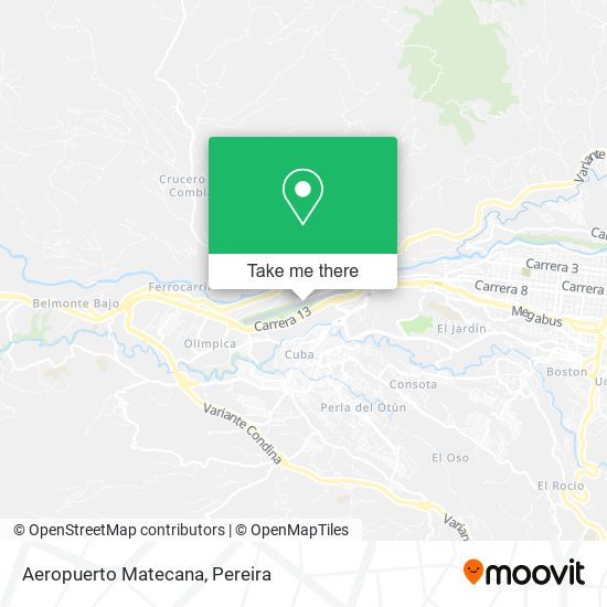 Mapa de Aeropuerto Matecana