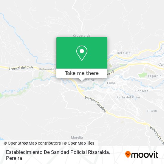 Mapa de Establecimiento De Sanidad Policial Risaralda