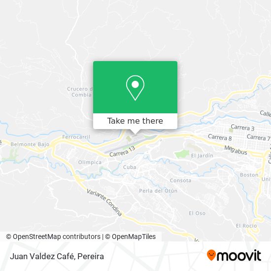 Juan Valdez Café map