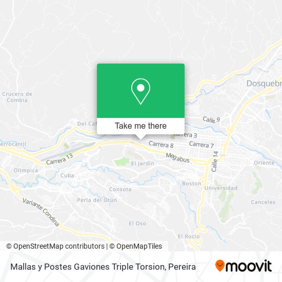 Mapa de Mallas y Postes Gaviones Triple Torsion