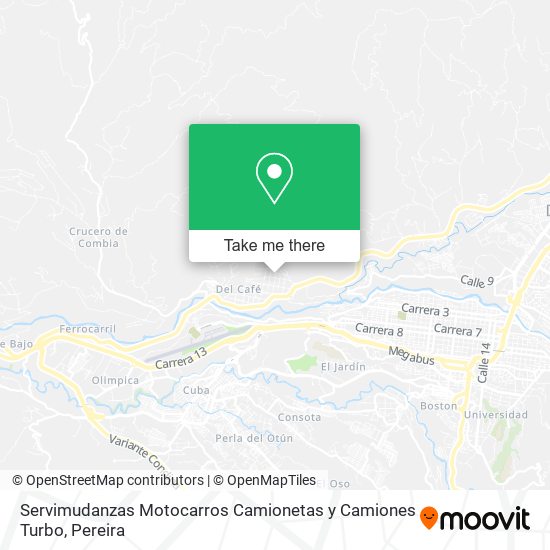 Servimudanzas Motocarros Camionetas y Camiones Turbo map