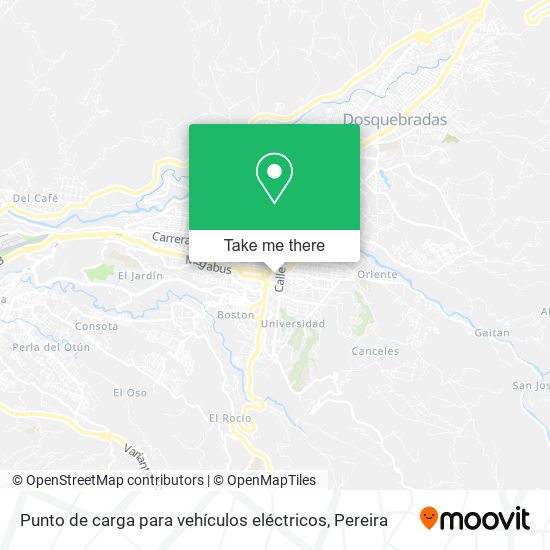 Punto de carga para vehículos eléctricos map