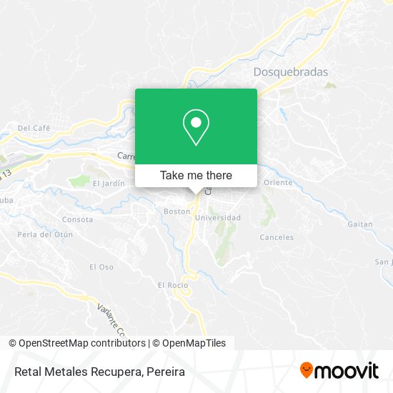 Retal Metales Recupera map