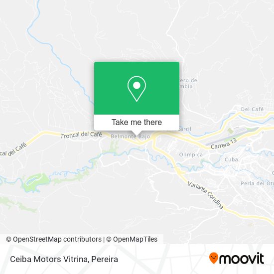 Mapa de Ceiba Motors Vitrina