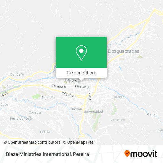 Blaze Ministries International map