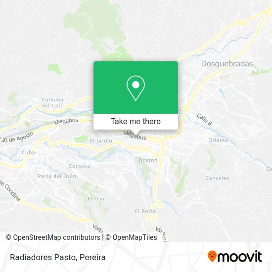 Radiadores Pasto map