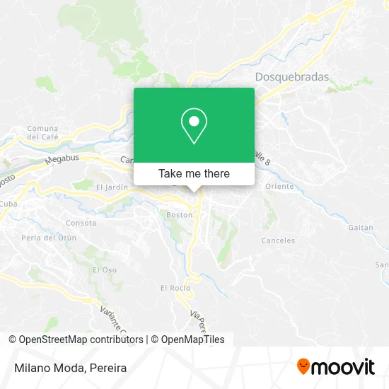 Milano Moda map